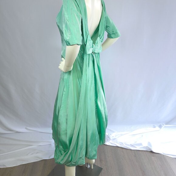 Vintage 1950s Aqua Mint Evening Gown – Custom Couture Style - Picture 3 of 13